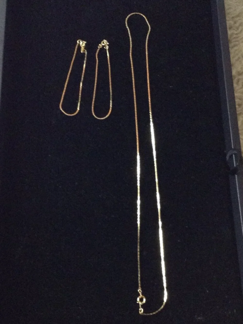 NWOT 2 Bracelets/1 Necklace Goldtone Costume Jewelry Kidcore Great Gift for kids - Picture 1 of 3